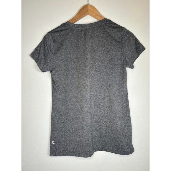 Champion V-neck Workout Top in Heather Dark Gray - Picture 2 of 3